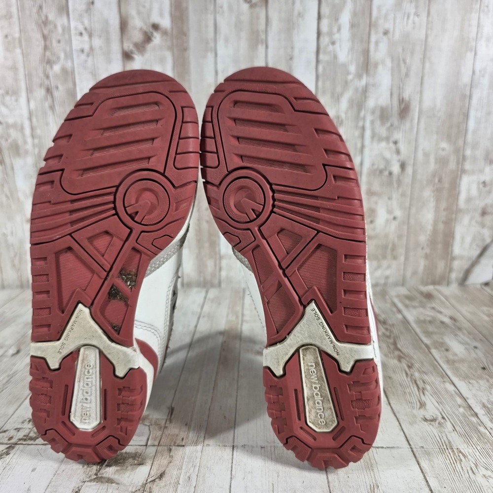 New Balance 550 Womens 6.5 White Red Grey Leather Sneakers GSB550TF - Picture 7 of 8